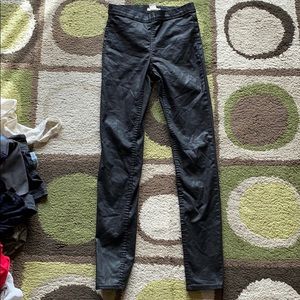 Faux leather like pants